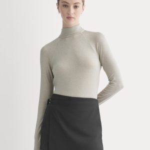 Tie-Neck Top in Butterluxe | Heather Wheat