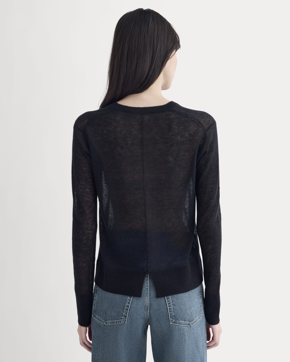 The Air Alpaca??Relaxed Crew Top | Black - Image 5