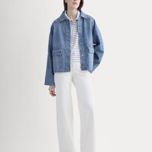 Cropped Denim Jacket | Medium Indigo