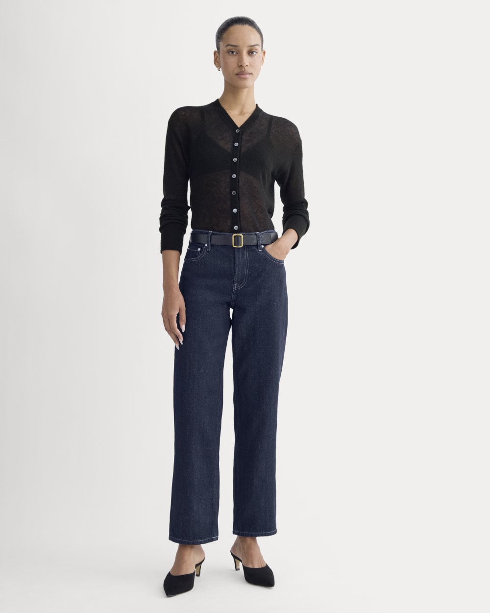 Low-Rise Straight Jean | Tungsten Rinse