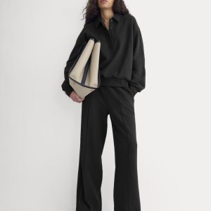 Lightweight Terry Pintuck Sweatpant | Black