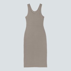 The '90s Rib Dress | Clay