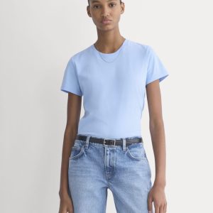 The Slim Crew in Essential Cotton | Open Air Blue