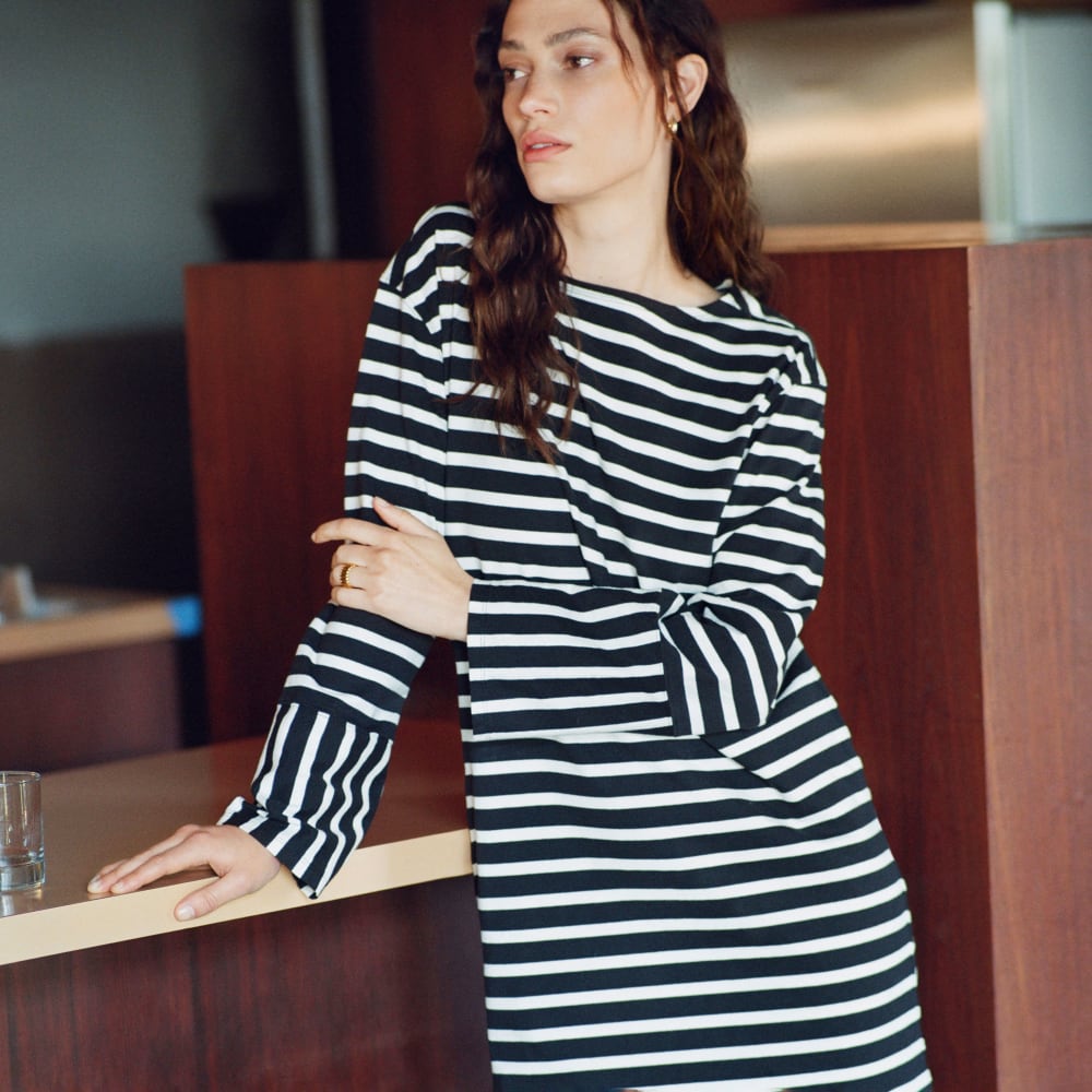 The Mariner Dress | Black / Canvas Tan - Image 7