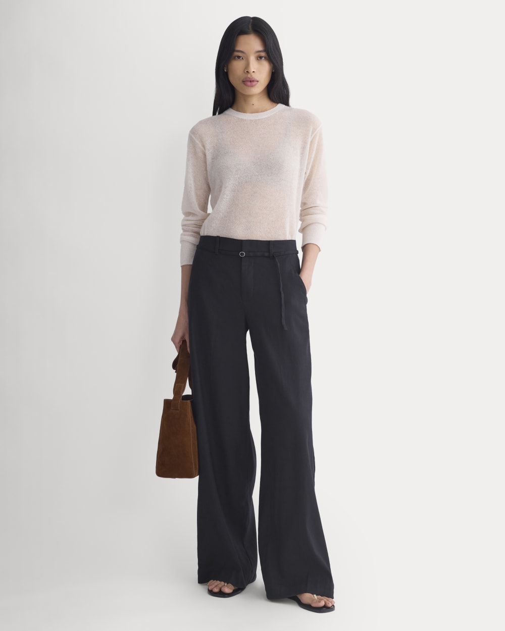 The Air Alpaca? Relaxed Crew Top | Soft Pink - Image 3