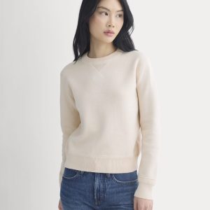 Double Knit Crew in Cotton Merino | Bone/Cream/Sand/Light Camel