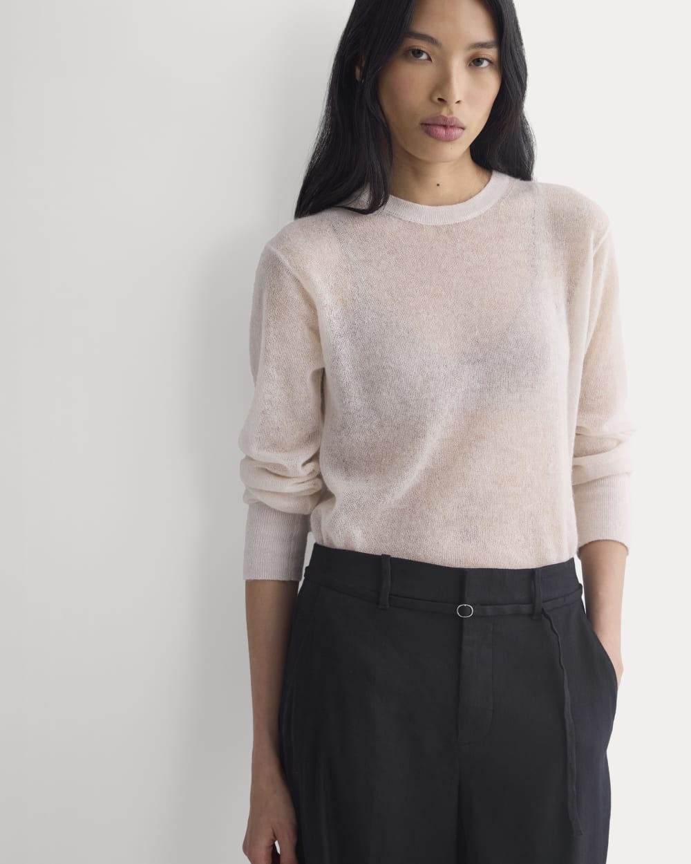 The Air Alpaca? Relaxed Crew Top | Soft Pink - Image 5