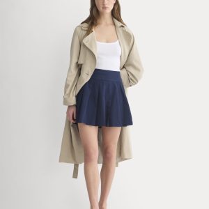 Utility Pleated Mini Skirt | Navy