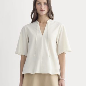 The Gauze Tie-Front Shirt | Birch