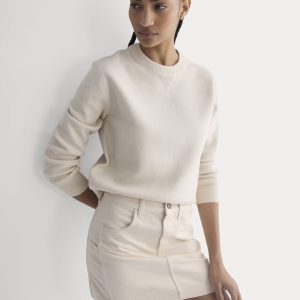 Denim Utility Mini Skirt | Calico Ecru