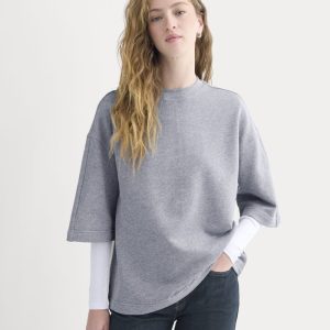 Lightweight Terry Oversized Tee | Vintage Heather Grey