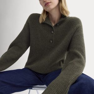 The Cocoon Henley in Wool Cashmere | Heather Beech