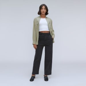 The Organic Wide-Leg Pant | Black