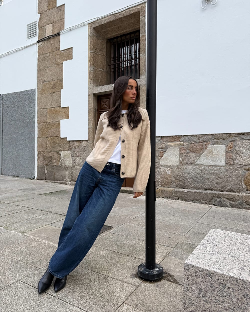Shrunken Cardigan in Everyday Cotton | Black - Image 3