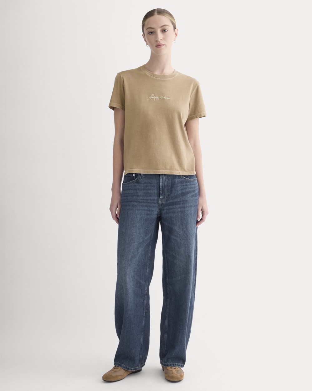 Everlane x The Laufey Foundation Box-Cut Tee | Weathered Clay - Image 3
