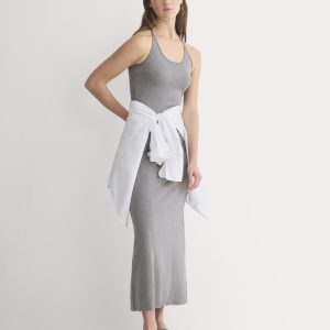 Racerback Maxi Knit Dress | Mid Heather Grey