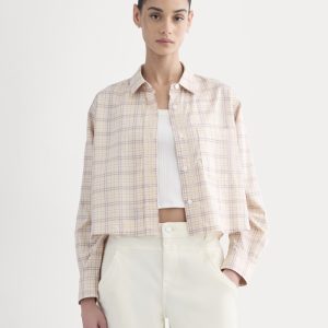The Way-Short Shirt in Silky Cotton | Plaid