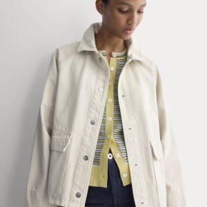 Cropped Denim Jacket | Garment-Dyed Sand