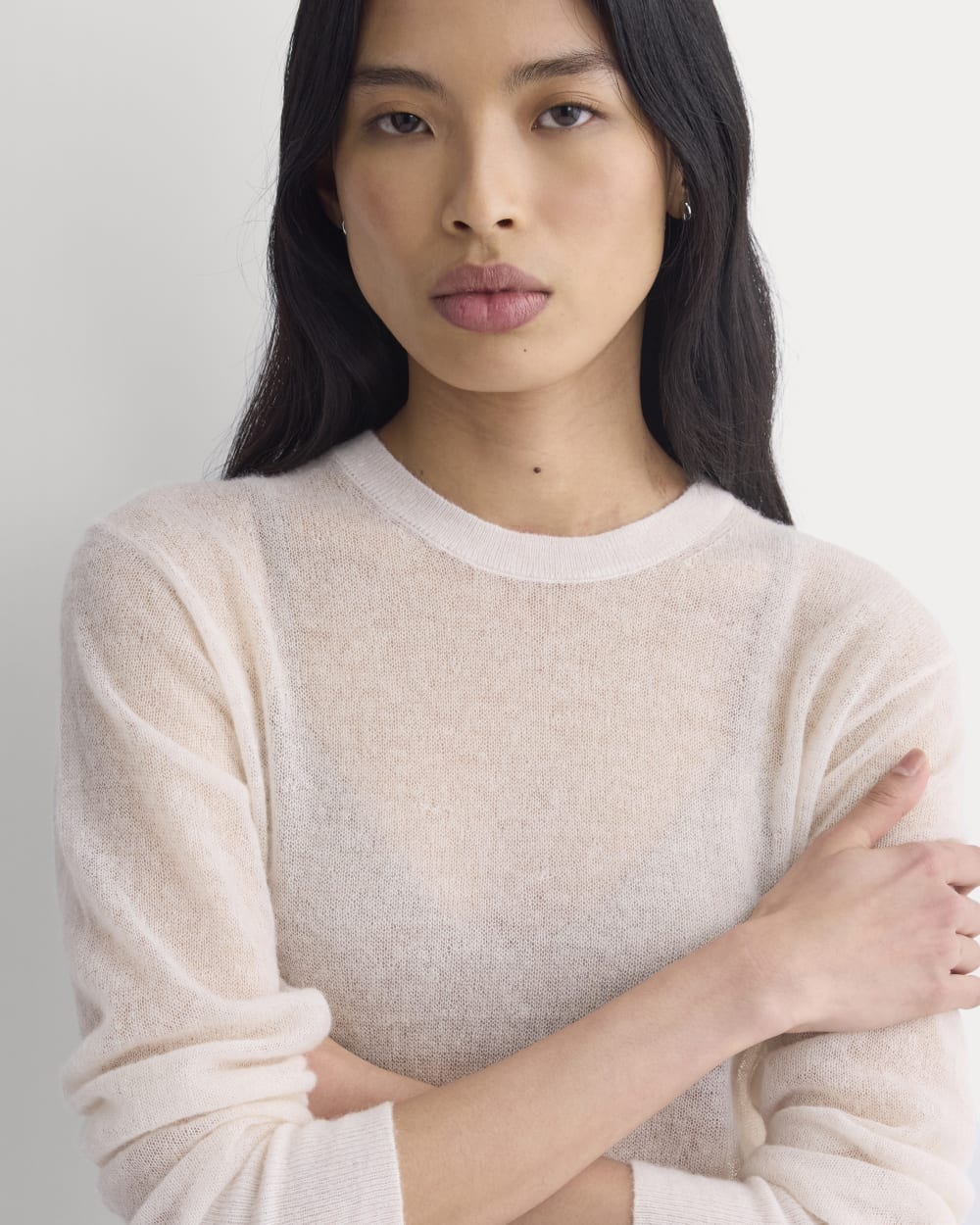 The Air Alpaca? Relaxed Crew Top | Soft Pink - Image 4