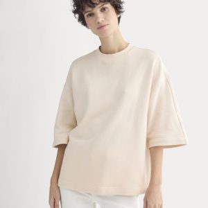 Lightweight Terry Oversized Tee | Parchment