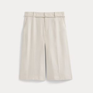 Long Tailored Short in Stretch Linen | Birch