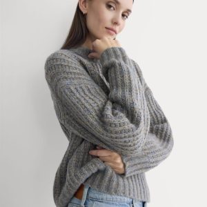 Waffle Sweater in Cloud | Blue Multi Twist