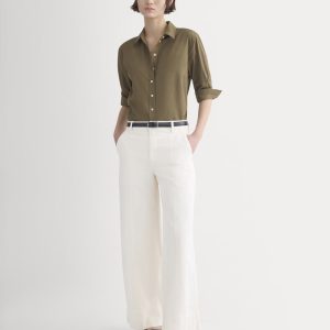 Seamed Wide-Leg Pant | Bone