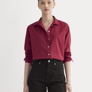The Must-Have Shirt in Silky Cotton | Merlot