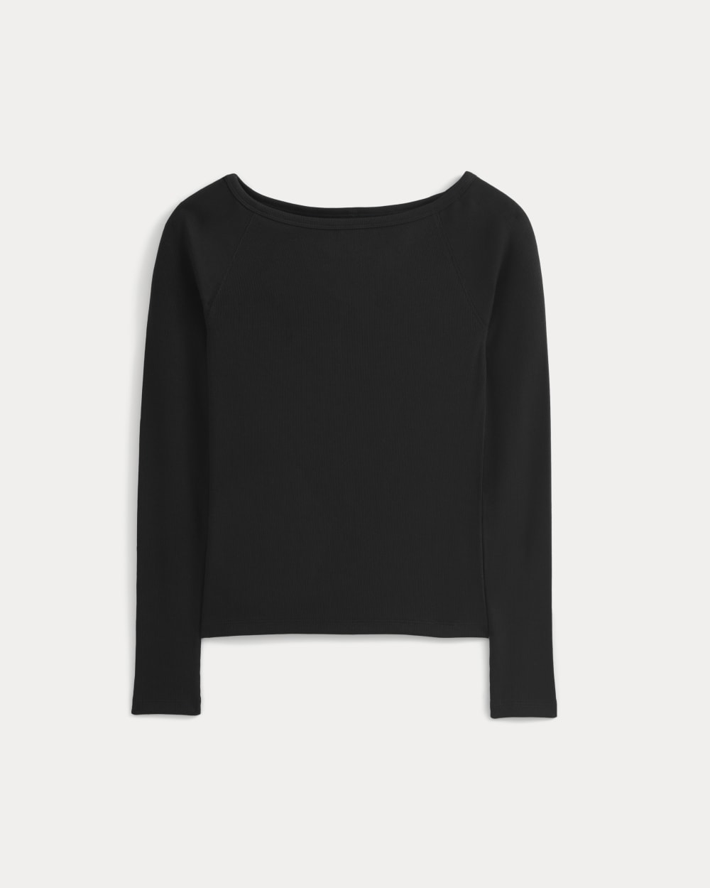 Luxe Rib Boatneck Top | Black - Image 2