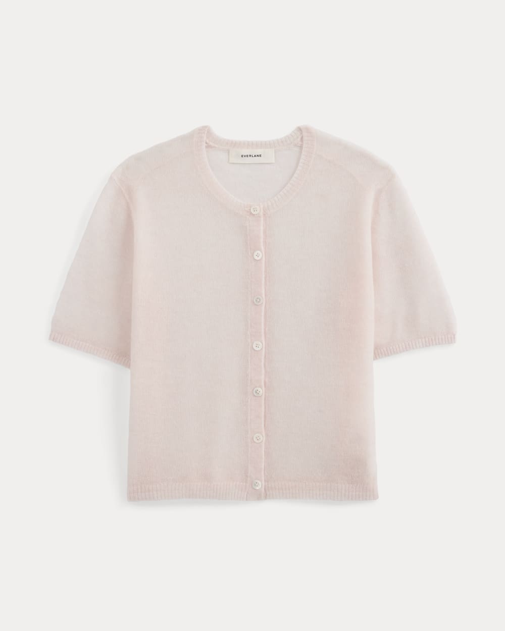 The Air Alpaca? Short-Sleeve Cardigan | Soft Pink - Image 2