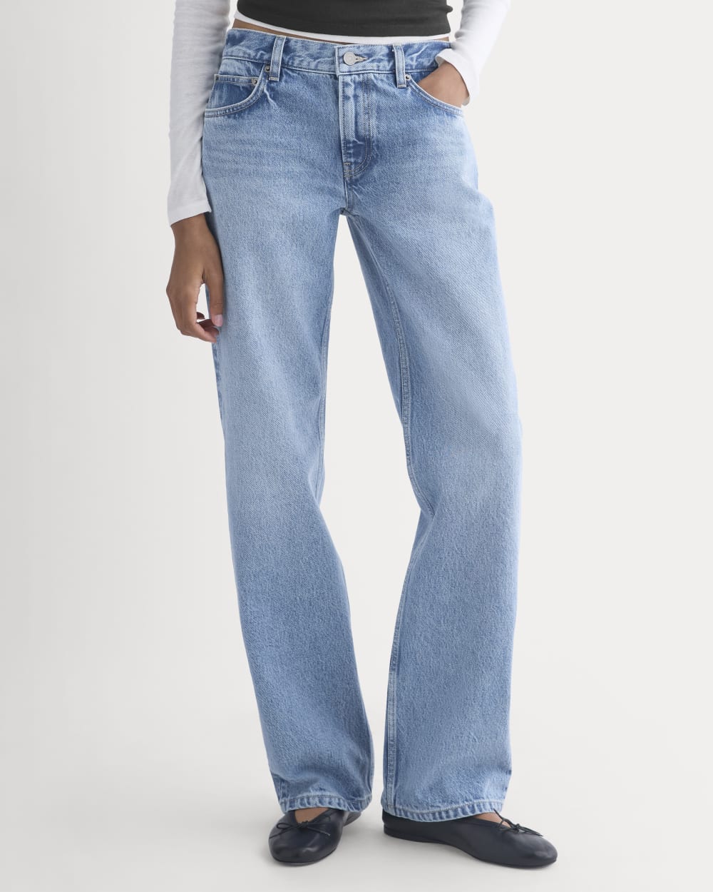 Everlane x Elena Bonvicini La Brea Low-Rise Baggy Jean | Crystal Cove Indigo - Image 3