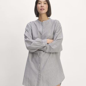 The Gauze Oversized Shirt | White / Black