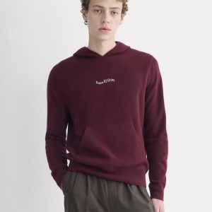 Everlane x Peace & Quiet Cashmere Hoodie | Wine