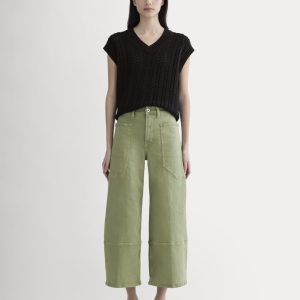 The Way-High? Gardener Cropped Jean | Oil Green