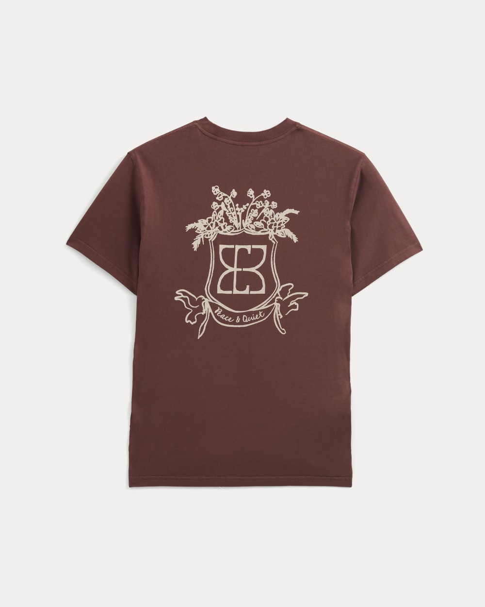 Everlane x Peace and Quiet Crest Graphic Tee | Wine - Image 7