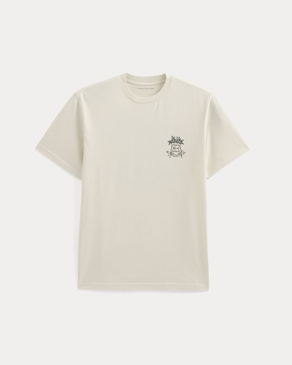 Everlane x Peace and Quiet Crest Graphic Tee | Bone - Image 2
